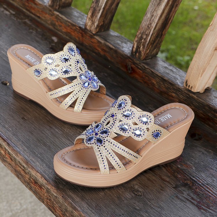 Chaussons bohèmes à bout ouvert et paillettes ORIS WEAR