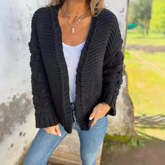 Cardigan Hiver Uni Femme – Élégance Chaleureuse ORIS WEAR