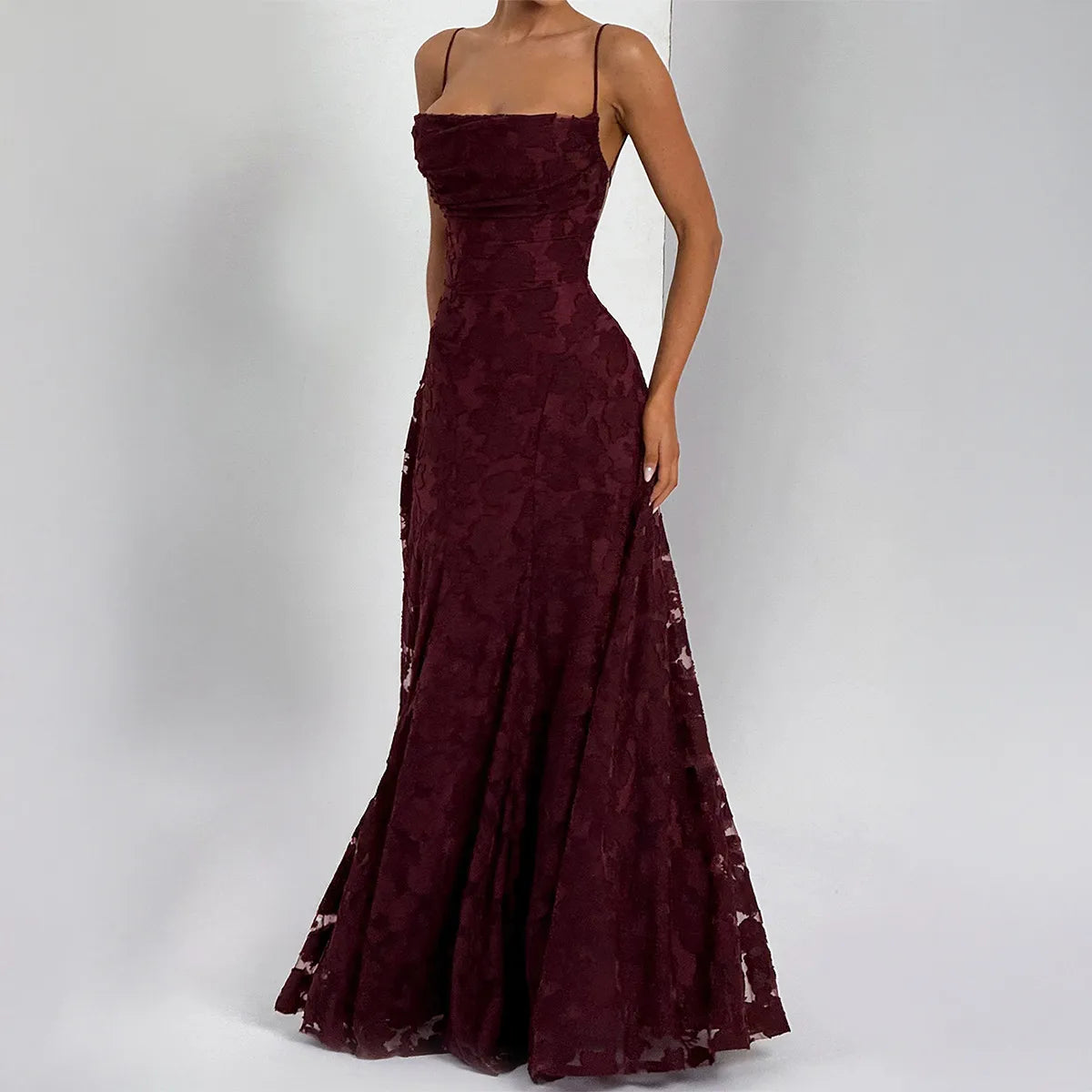 Ana | Robe longue à motif floral