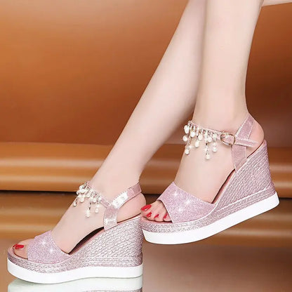 Sandales Compensées Bride Strass ORIS WEAR