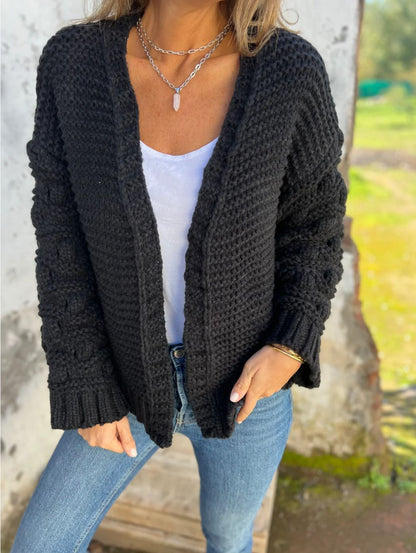 Cardigan Femme Hiver – Élégance Unie et Chaleur Assurée