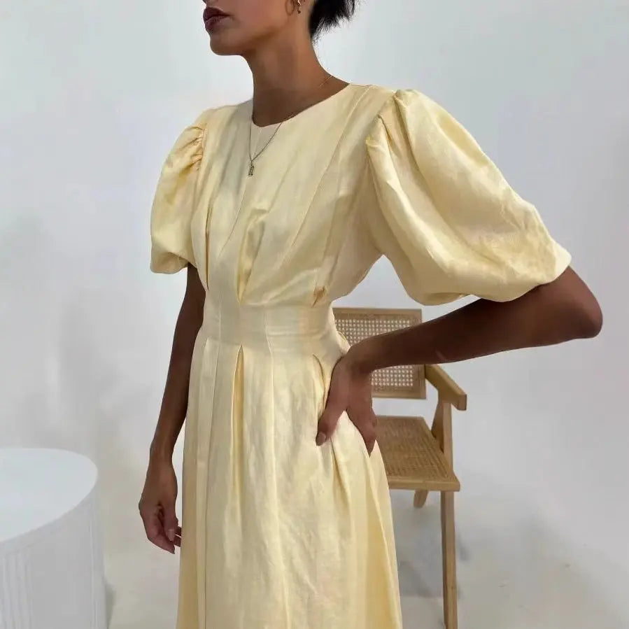 Personality Female Elegant Short Sleeve Dress ORIS WEAR