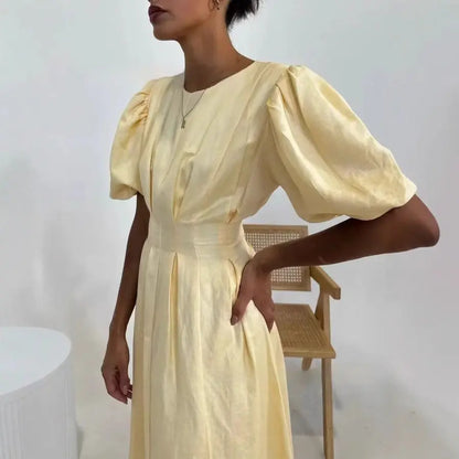 Personality Female Elegant Short Sleeve Dress ORIS WEAR