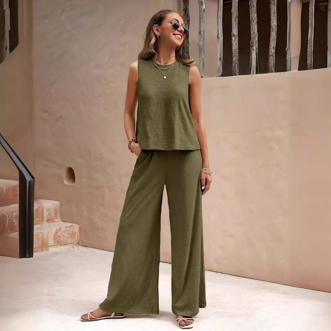 Ensemble femme fluide vert armée — ORIS WEAR