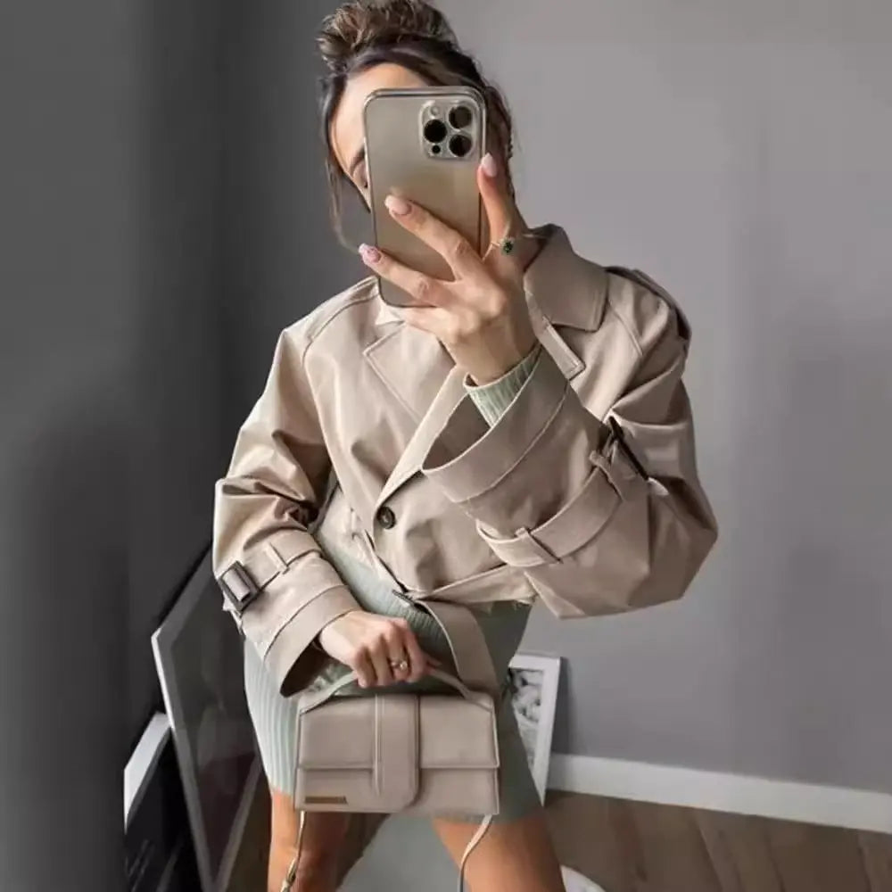 Veste trench courte – Ceinture élégante et coupe moderne ORIS WEAR