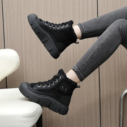 Bottes Montantes à Lacets en Cachemire ORIS WEAR