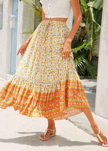 Jupe Longue Bohème en Viscose ORIS WEAR
