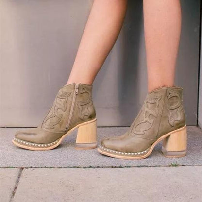 Tanus Spirit – Bottines Sculptées à Talon Carré & Charme Sauvage ORIS WEAR