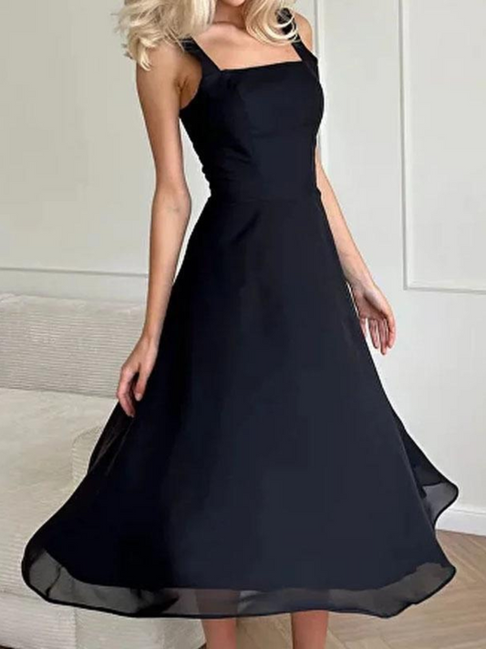 Robe Femme Style Col Carré Élégante ORIS WEAR