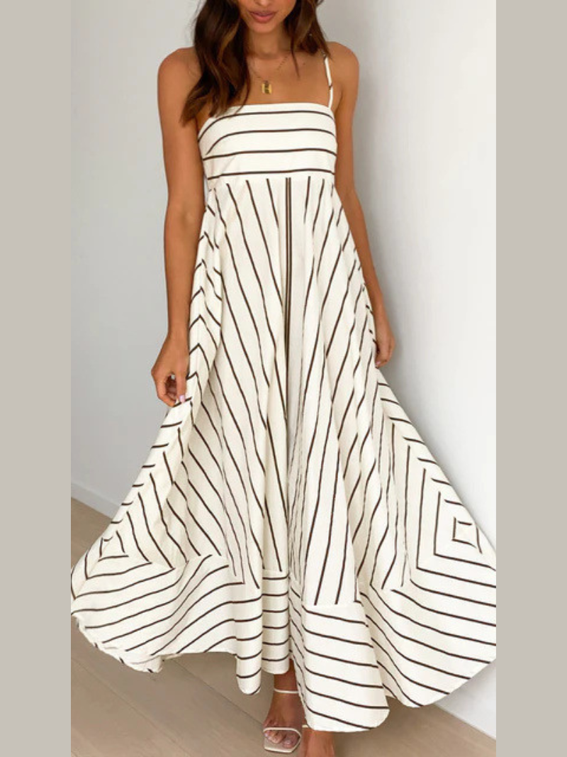 Robe Longue Bohème à Spaghetti et Dos Élastique ORIS WEAR