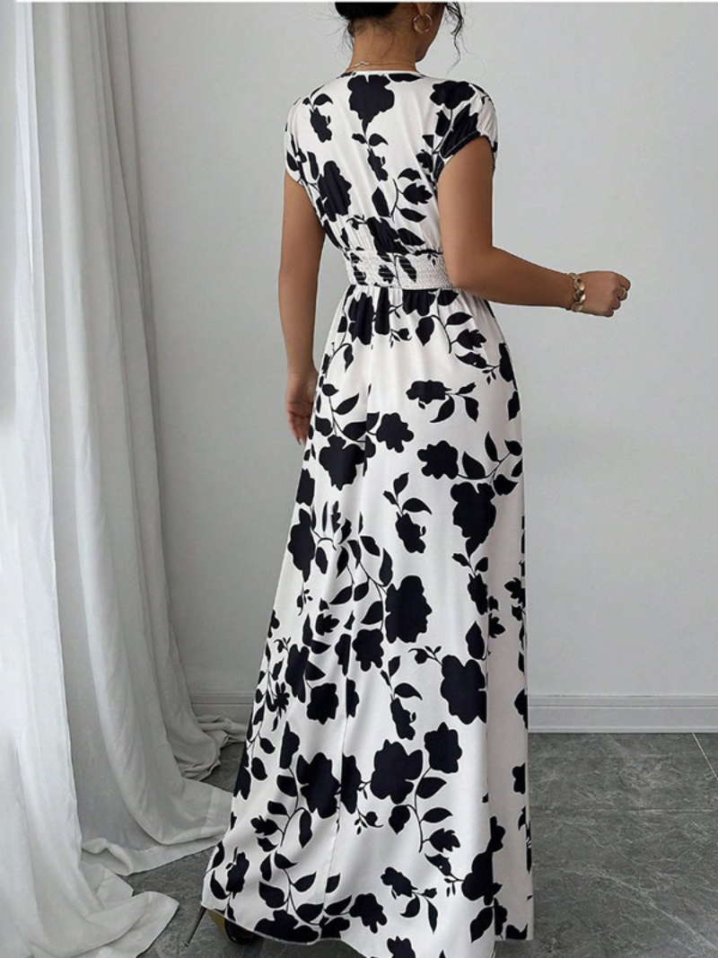 Robe Longue Élégante d’Été Col V Cache-Cœur ORIS WEAR