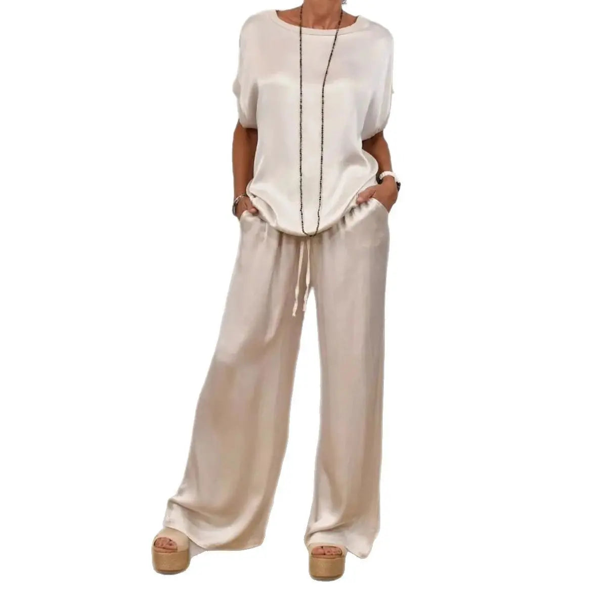 Ensemble Décontracté Élégant Chemise & Pantalon Large ORIS WEAR