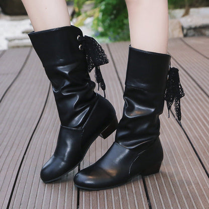 Louise Bottes Mi-Mollet à Talon Épais ORIS WEAR