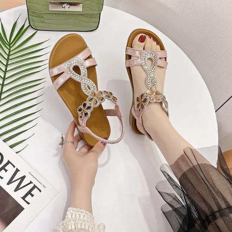 Chloé – Sandales Plates Brillantes & Confortables ORIS WEAR