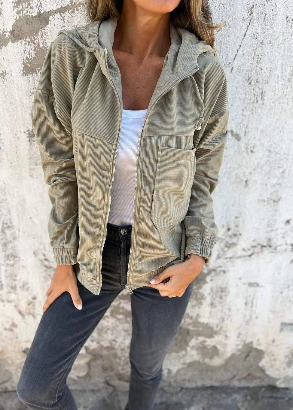 Veste Velours Zippée à Capuche ORIS WEAR