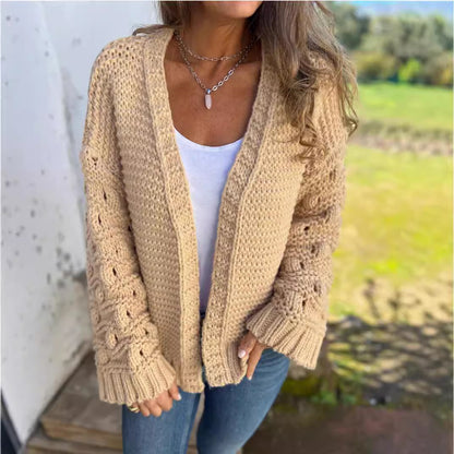 Cardigan Femme Hiver – Élégance Unie et Chaleur Assurée