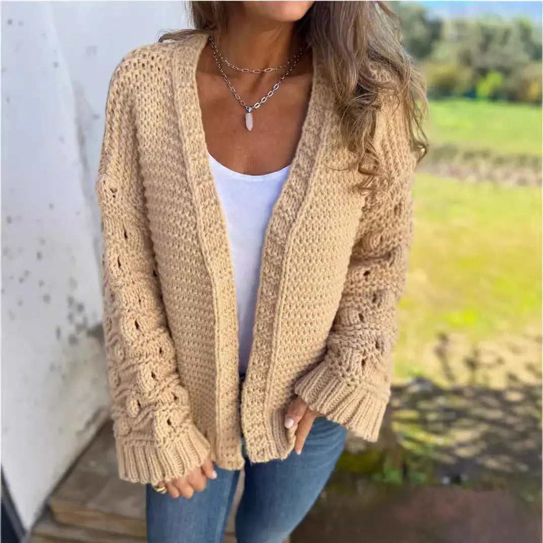 Cardigan Hiver Uni Femme – Élégance Chaleureuse ORIS WEAR