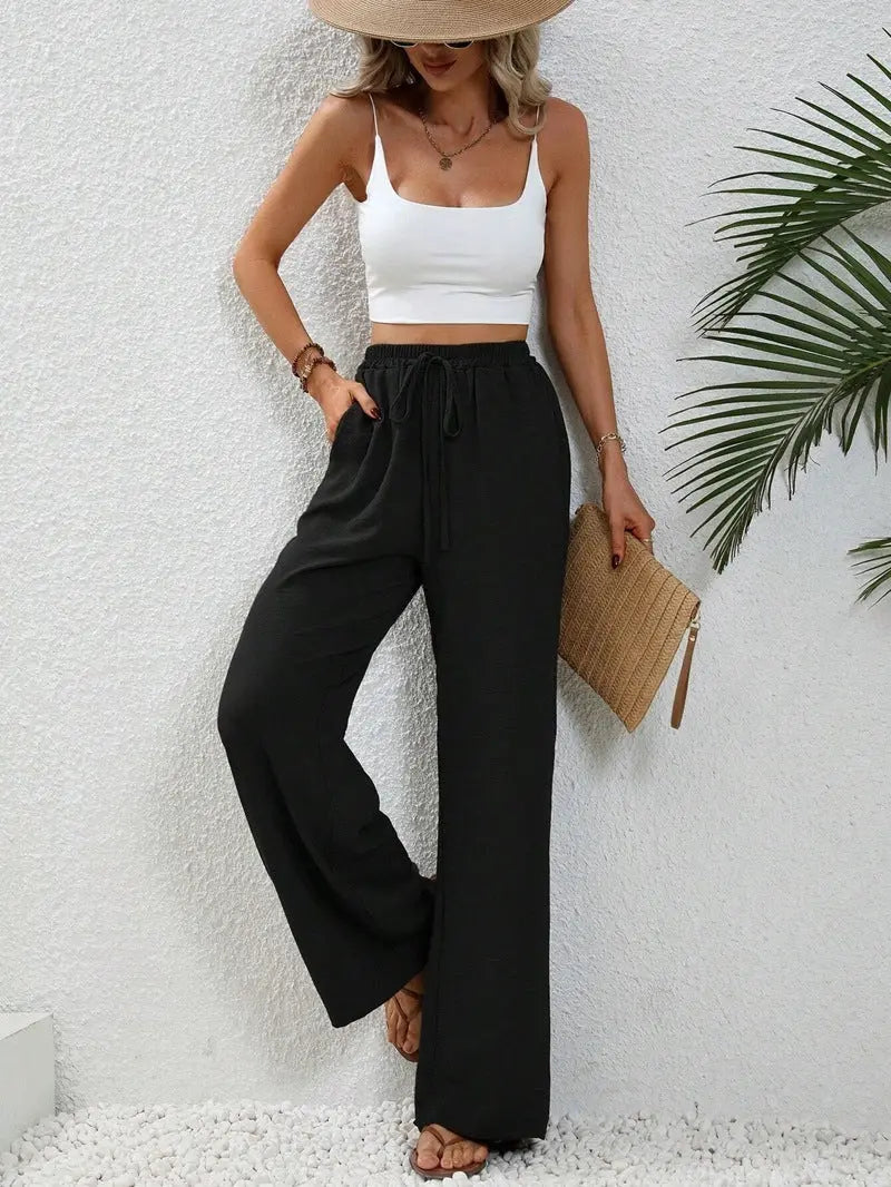 Pantalon Large Décontracté avec Cordon et Poches ORIS WEAR