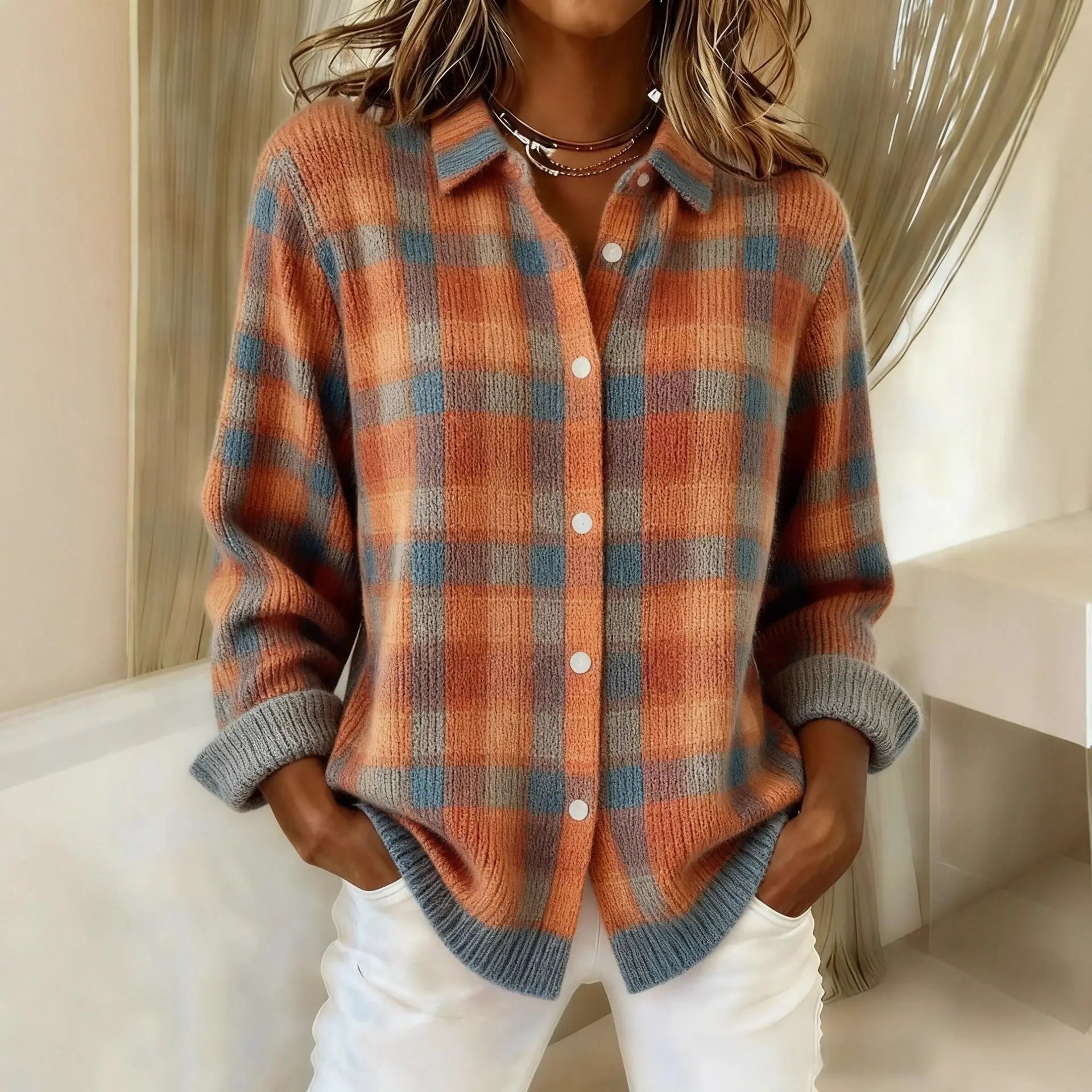 Chemise à carreaux col chemise – Style casual chaud pour la mi-saison ORIS WEAR
