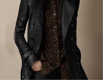 Manteau Élise Élégance en Cuir Suprême ORIS WEAR