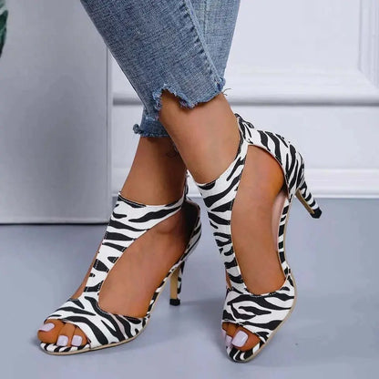 Sandales à Talons Zip & Bout Ouvert ORIS WEAR