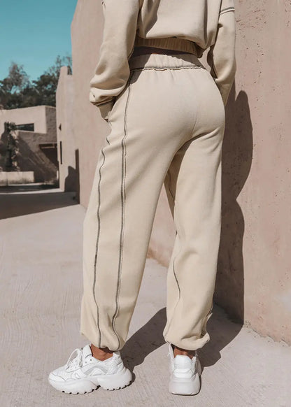 Ensemble Décontracté Femme – Sweat Col Montant & Pantalon Large ORIS WEAR