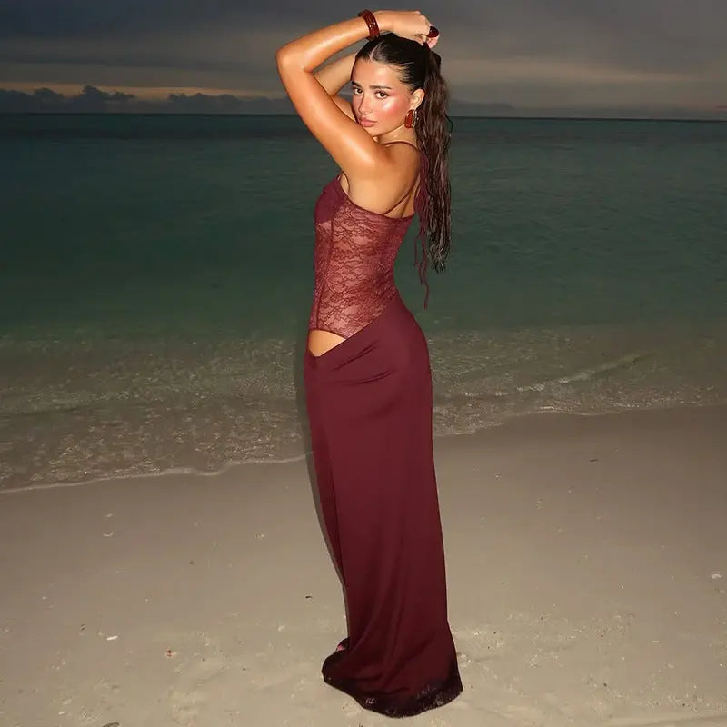 Elora | Robe longue en dentelle ORIS WEAR