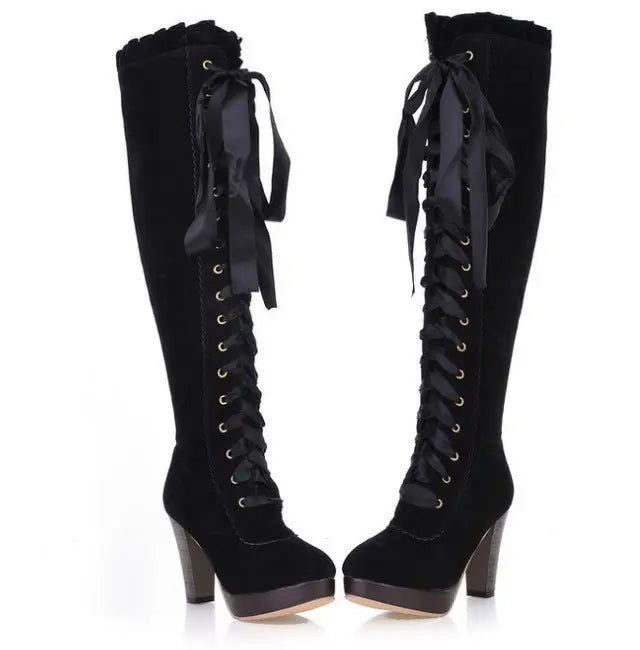 Bottes Montantes Lacets Bow Romantique ORIS WEAR