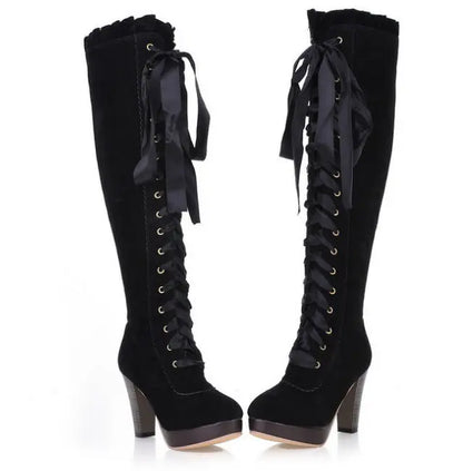 Bottes Montantes Lacets Bow Romantique ORIS WEAR