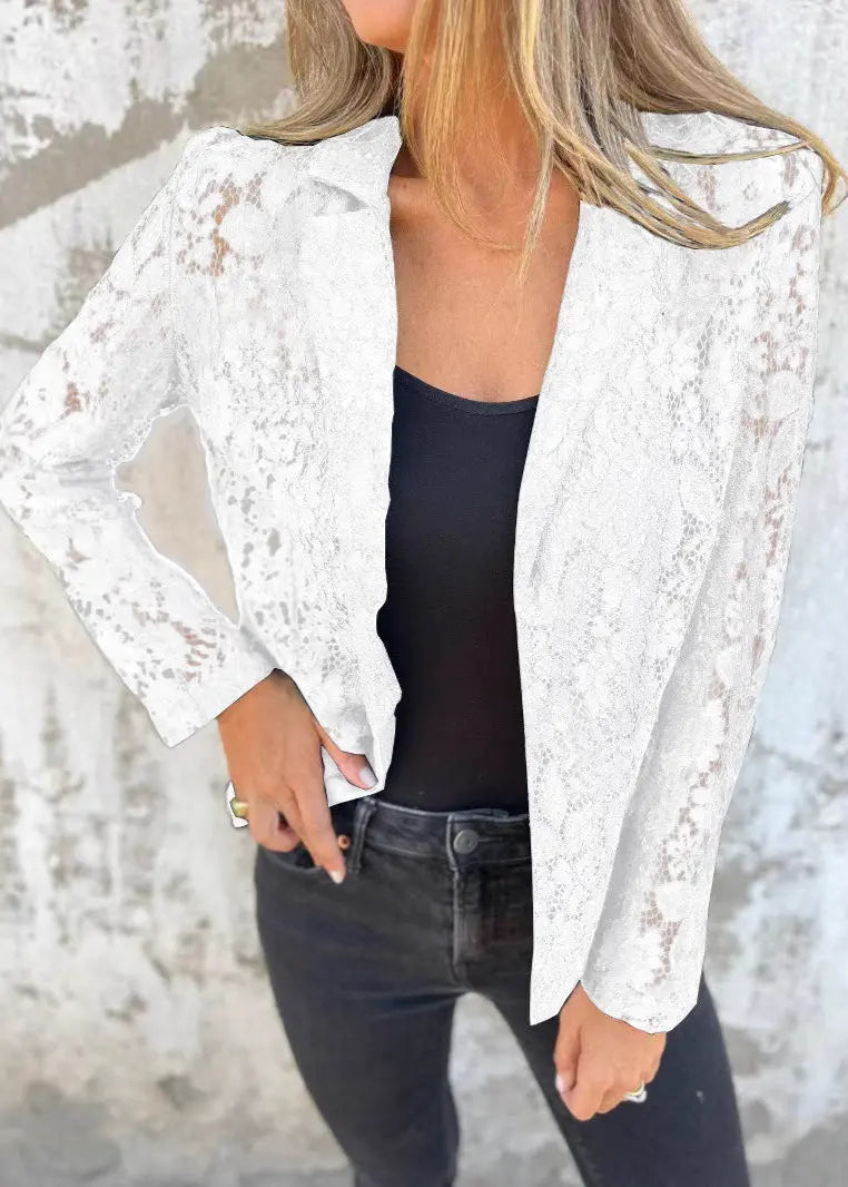 Blazer Dentelle Florale Femme Élégant ORIS WEAR