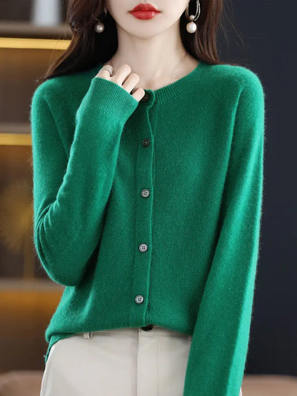 Cardigan en Mérinos 100% – Douceur et Élégance Printemps/Automne ORIS WEAR