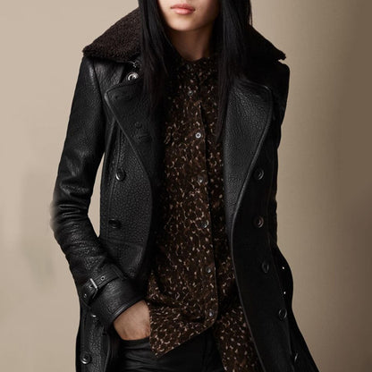 Manteau Élise Élégance en Cuir Suprême ORIS WEAR