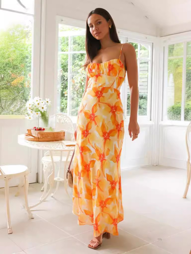 Maya | La Robe Mi-Longue Fleurie élégante ORIS WEAR
