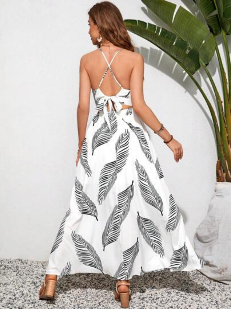 Robe a Col V et Longue Tropicale à Bretelles ORIS WEAR