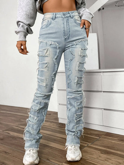 Jean Femme Coupe Droite Brodé ORIS WEAR