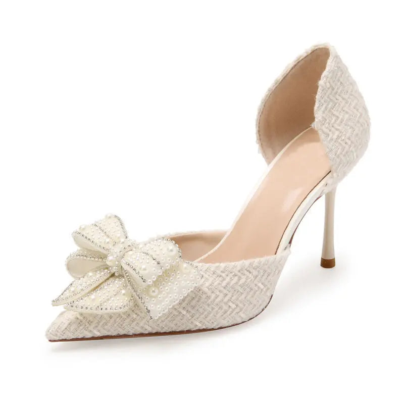 Escarpins de mariage – Nœud perlé et talon fin ORIS WEAR