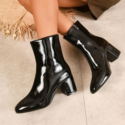 Bottes Élégantes à Bout Pointu et Talon Épais ORIS WEAR