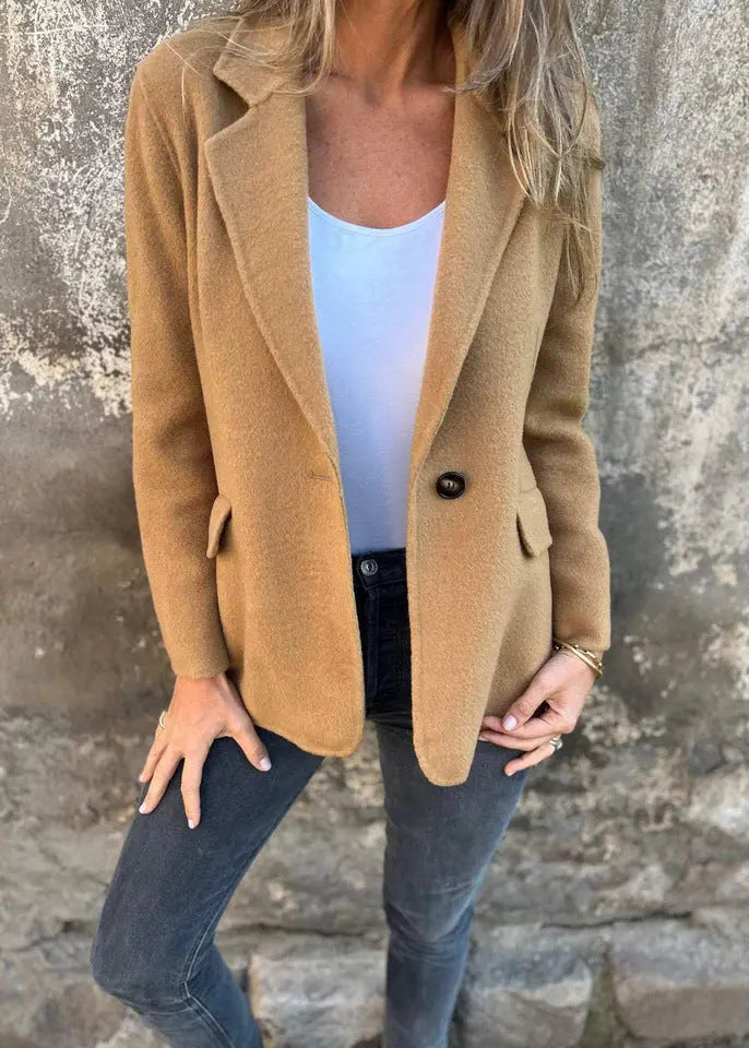 Blazer court boutonné style hiver femme ORIS WEAR