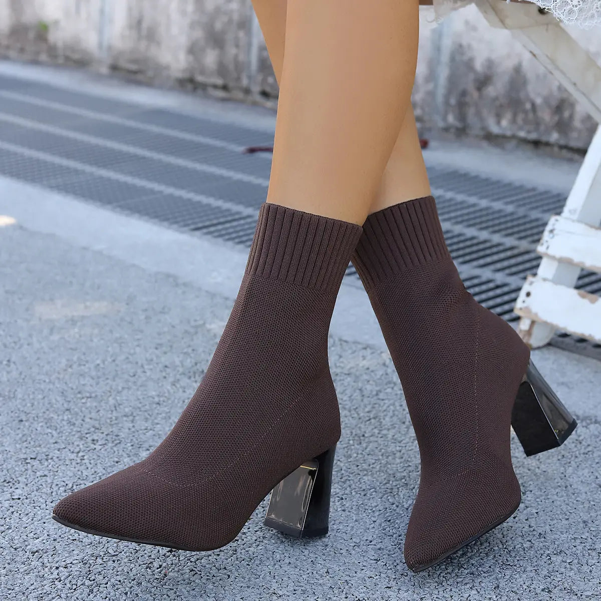 Bottines chaussettes – Talon géométrique chic ORIS WEAR