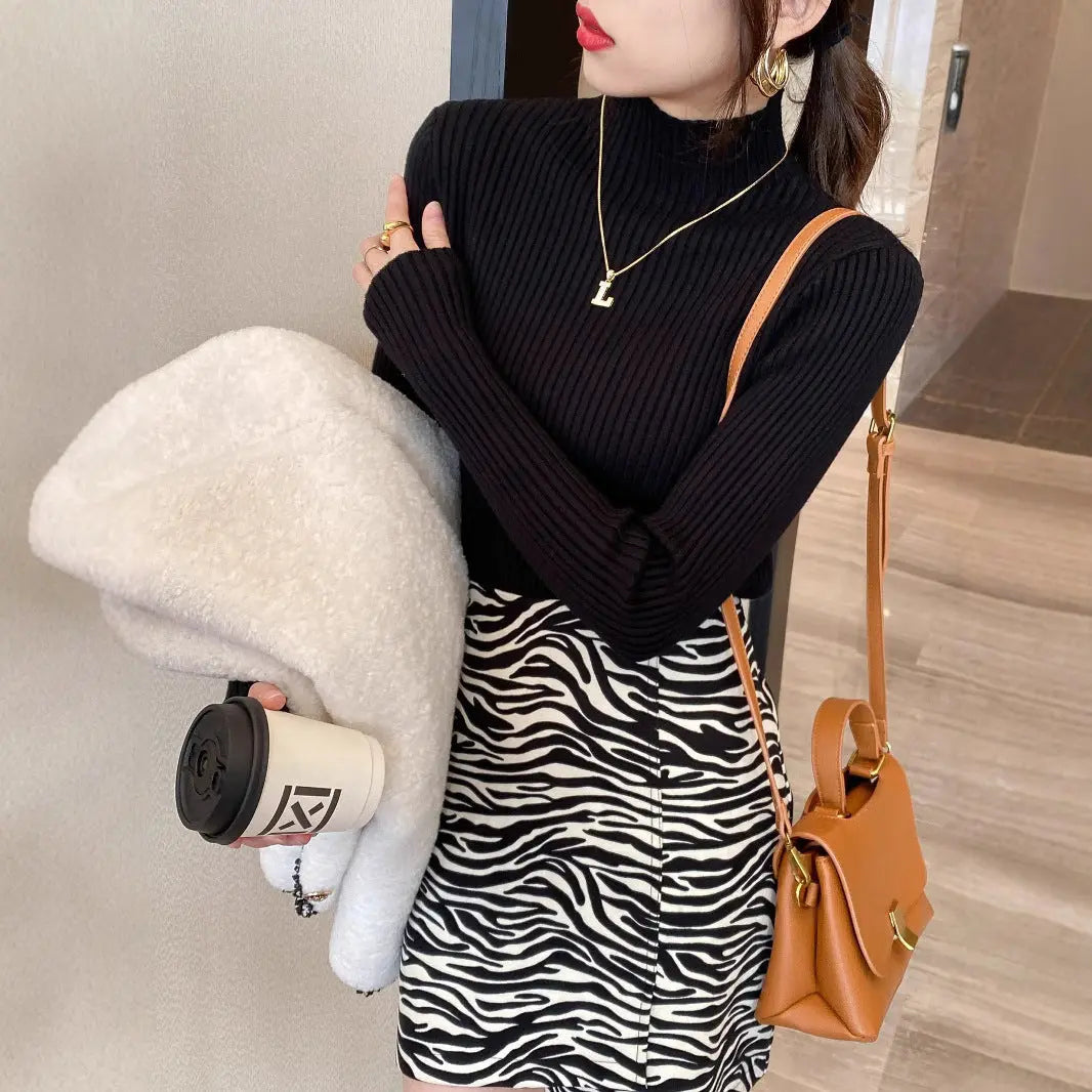 Pull côtelé à col montant – Coupe ajustée et allure chic ORIS WEAR