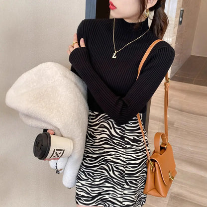 Pull côtelé à col montant – Coupe ajustée et allure chic ORIS WEAR