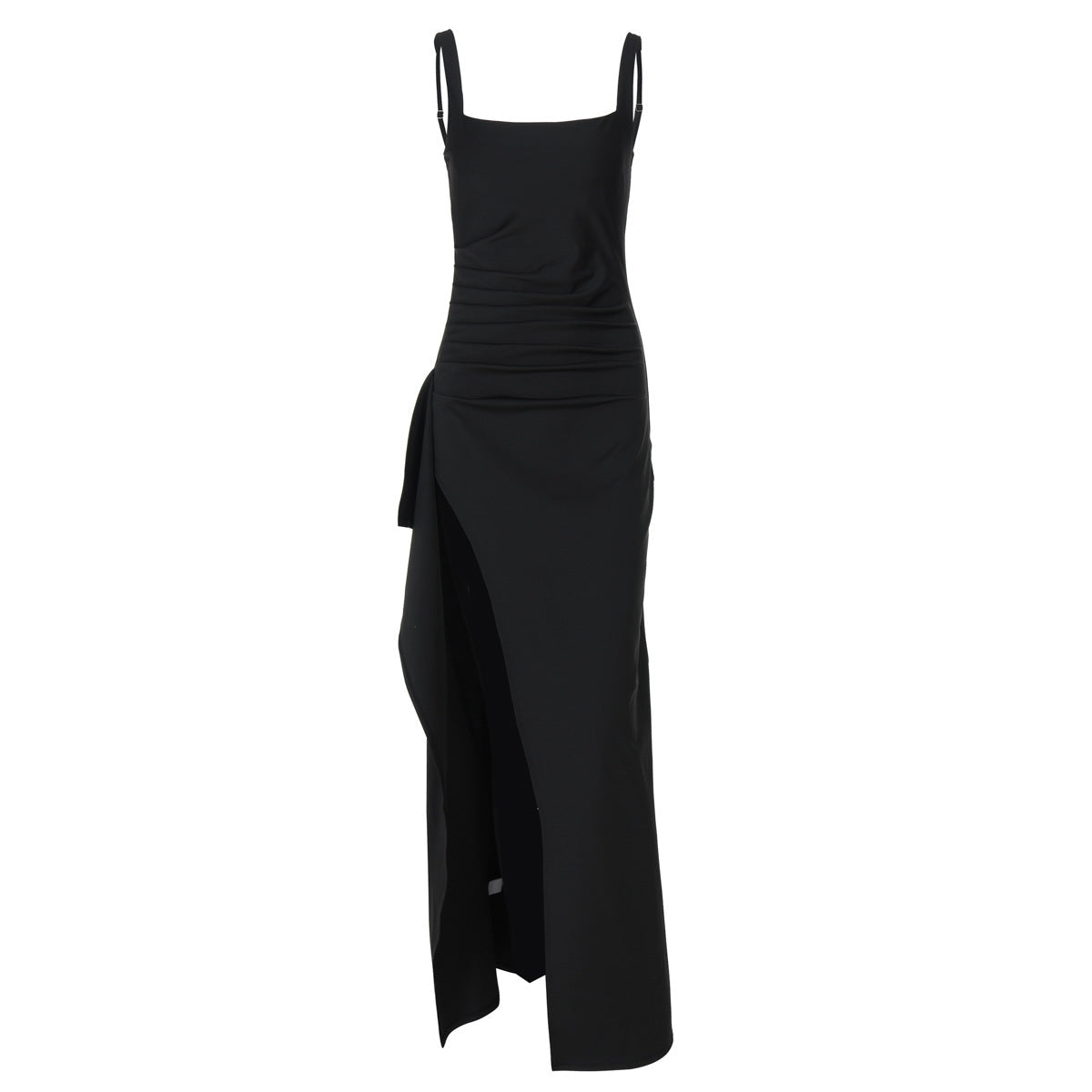 Eva | Robe longue à bretelles fendue en Polyester ORIS WEAR