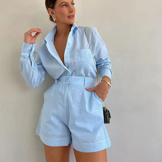 Mode femme fluide bleu clair — ORIS WEAR