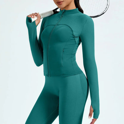 Veste de yoga d'entraînement de course avec un col montant ORIS WEAR