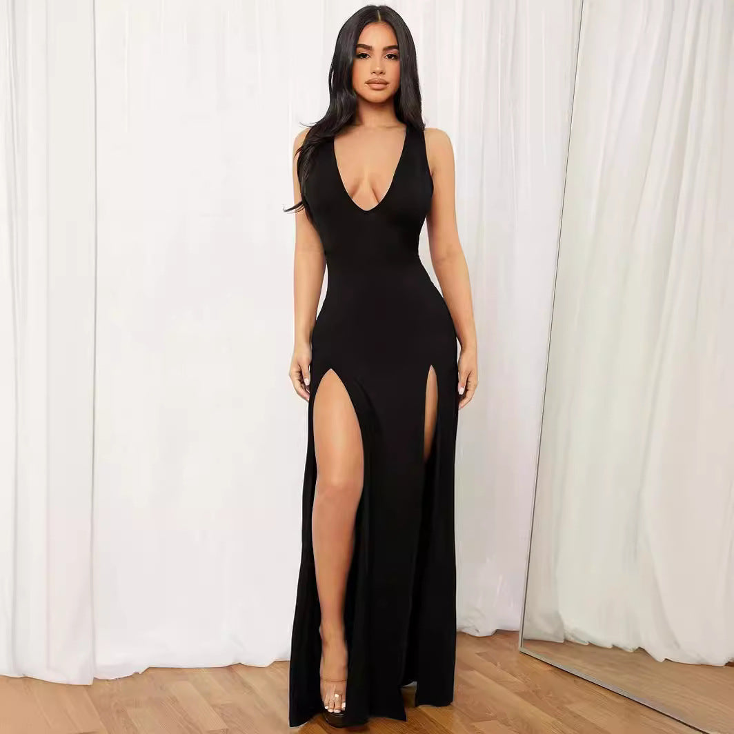 Robe longue femme fluide black — ORIS WEAR