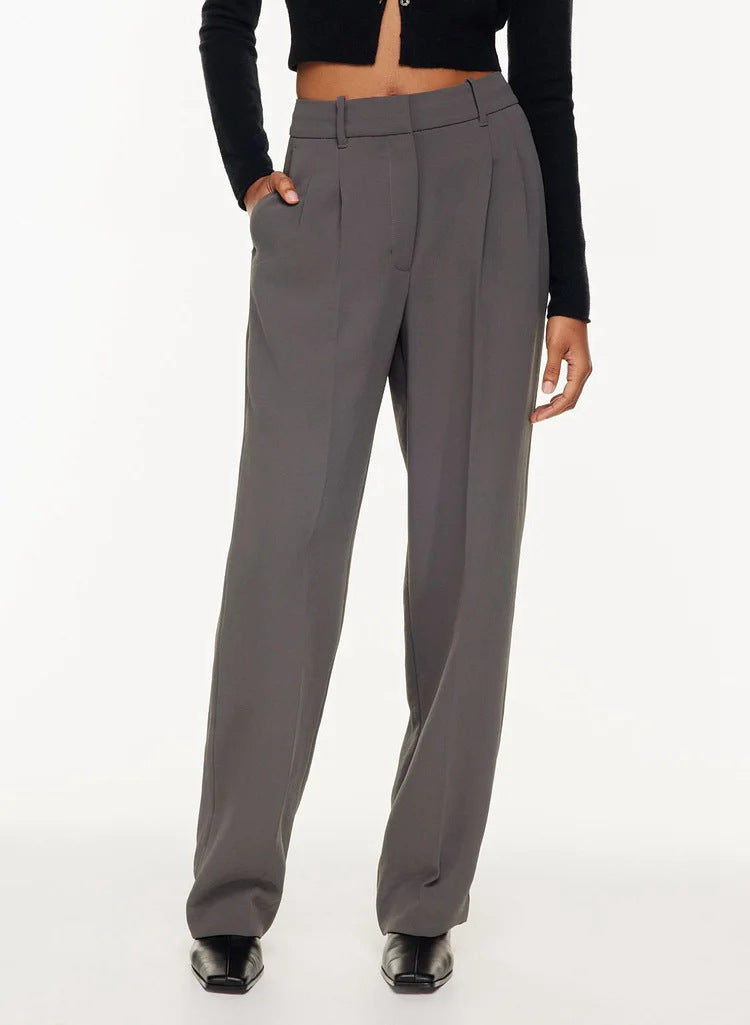 Pantalon droit taille haute  décontracté à jambes larges ORIS WEAR