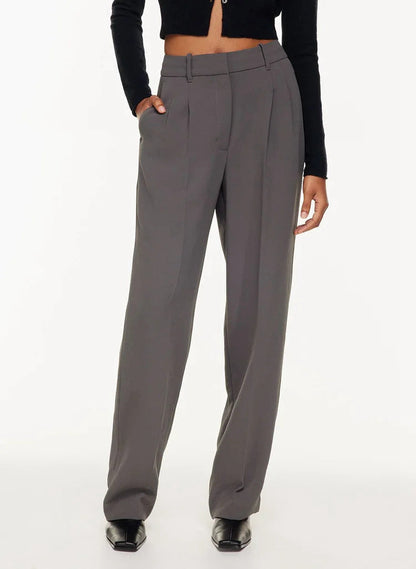 Pantalon droit taille haute  décontracté à jambes larges ORIS WEAR