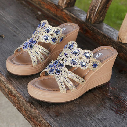 Chaussons bohèmes à bout ouvert et paillettes ORIS WEAR