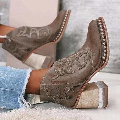Tanus Spirit – Bottines Sculptées à Talon Carré & Charme Sauvage ORIS WEAR