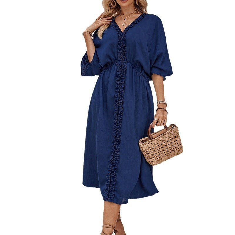 Robe longue de couleur unie ORIS WEAR